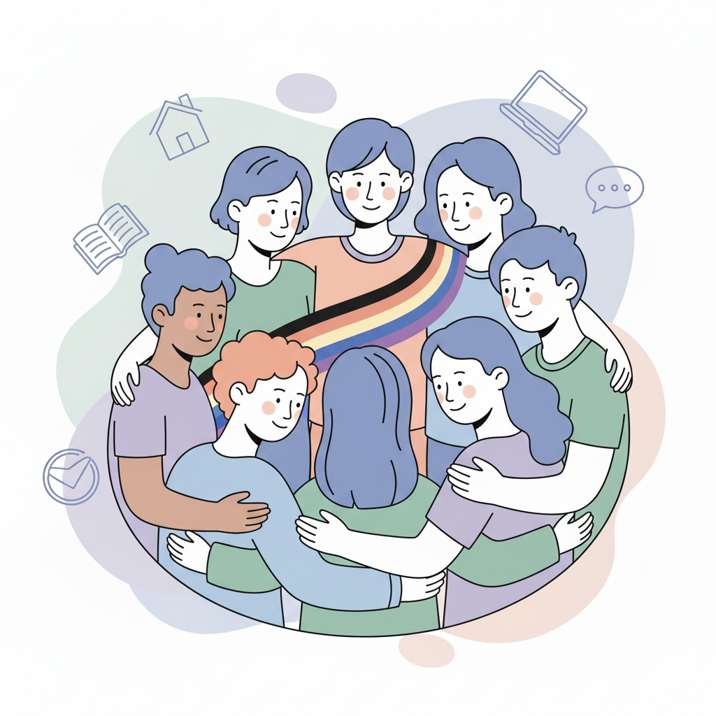 Ilustración juventudes LGBT
